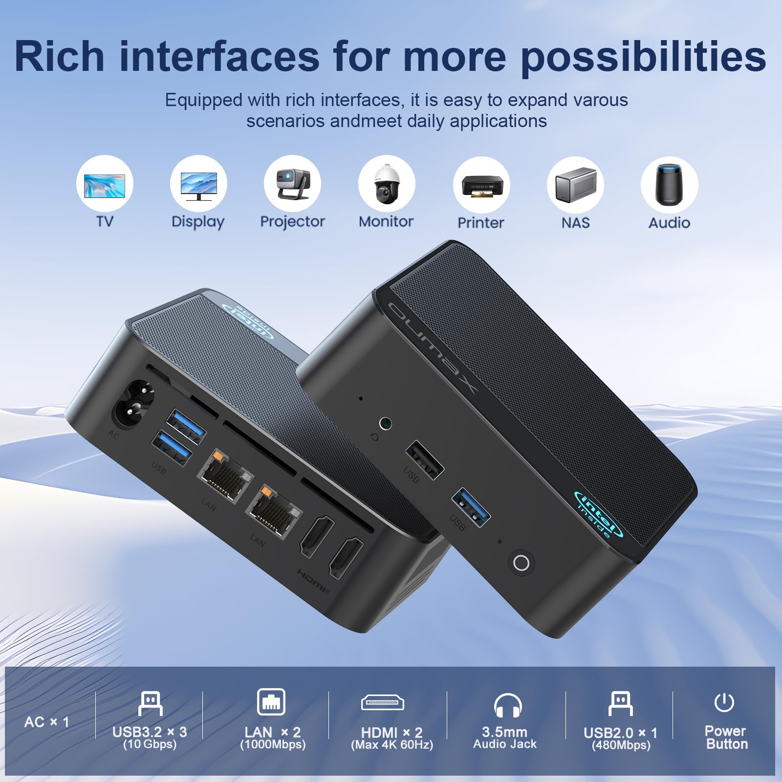 Amazon.com: OUMAX Dual LAN Mini PC N150, Intel 13th Twin